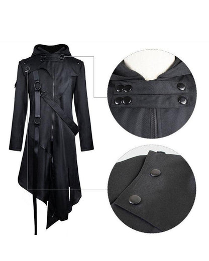 Veste de Cosplay Chic avec Ruban Noir -  veste noire - Veste de Cosplay Chic avec Ruban Noir pour un Style Unique