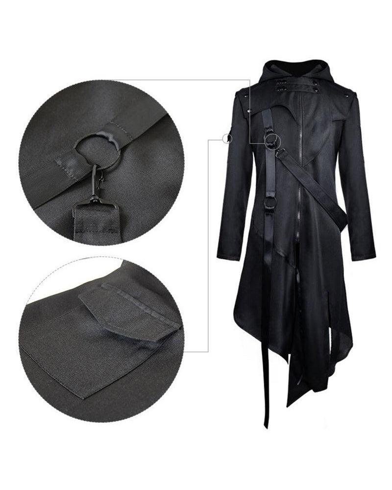 Veste de Cosplay Chic avec Ruban Noir -  veste techwear - Veste de Cosplay Chic avec Ruban Noir pour un Style Unique