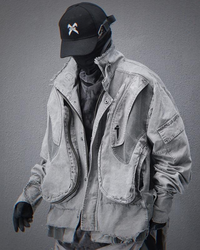 Veste de Parachutiste Vintage Robuste -  polyester - Veste Parachutiste Vintage Robuste pour un Look Unique