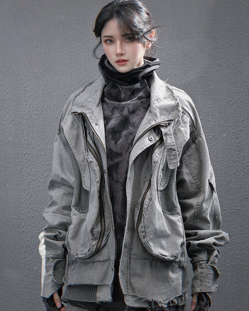 Veste de Parachutiste Vintage Robuste - veste en polyester - Veste Parachutiste Vintage Robuste pour un Look Unique