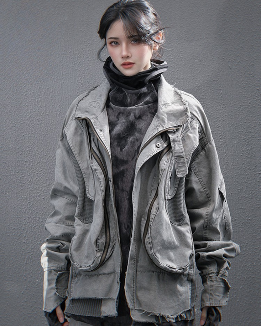 Veste de Parachutiste Vintage Robuste - veste en polyester - Veste Parachutiste Vintage Robuste pour un Look Unique