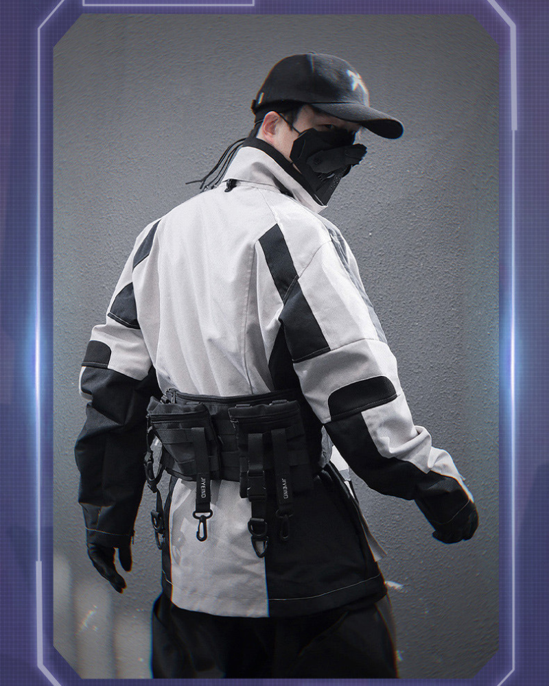 Veste d'extérieur cousue avec audace -  streetwear - Veste d'extérieur chic avec couture contrastée