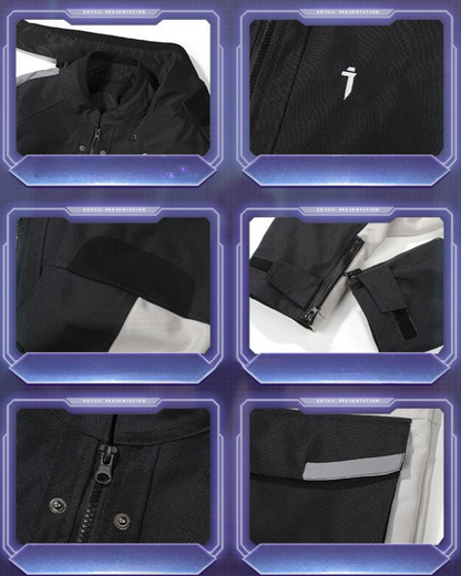 Veste d'extérieur cousue avec audace - veste - Veste d'extérieur chic avec couture contrastée