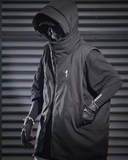 Veste d'Hiver Polyvalente avec Manches -  mode tendance - Veste d'Hiver Polyvalente avec Manches Amovibles