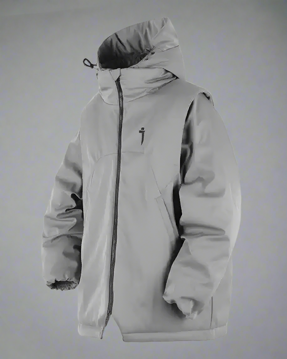 Veste d'Hiver Polyvalente avec Manches -  veste chaude - Veste d'Hiver Polyvalente avec Manches Amovibles