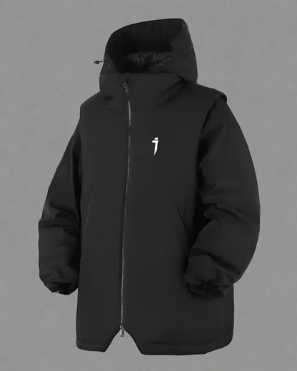 Veste d'Hiver Polyvalente avec Manches -  veste grise - Veste d'Hiver Polyvalente avec Manches Amovibles