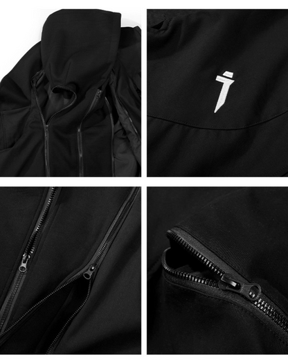 Veste Duo Distressée Chic -  chic - Veste chic techwear distressée pour un look contemporain