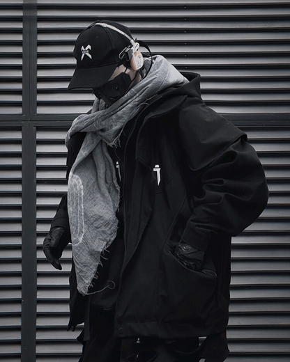 Veste Duo Distressée Chic -  streetwear - Veste chic techwear distressée pour un look contemporain