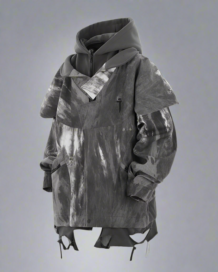 Veste Duo Distressée Chic -  veste durable - Veste chic techwear distressée pour un look contemporain