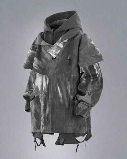 Veste Duo Distressée Chic -  veste durable - Veste chic techwear distressée pour un look contemporain