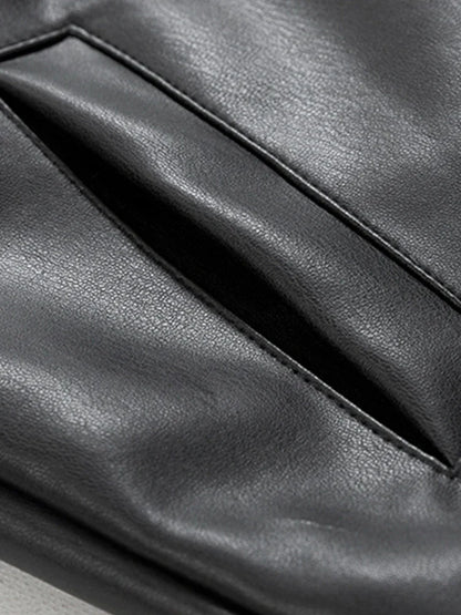 Veste en Cuir Y2K -  mode durable - Veste en Cuir Y2K pour un Style Streetwear Unique