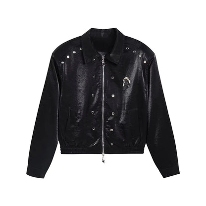 Veste en Cuir Y2K - veste cuir - Veste en cuir Y2K : audace et style intemporel