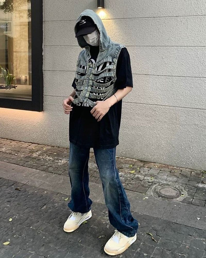 Veste en Jean Découpée Élégante -  confort en milieu urbain - Veste en Jean Découpée Élégante pour un Style Tendance