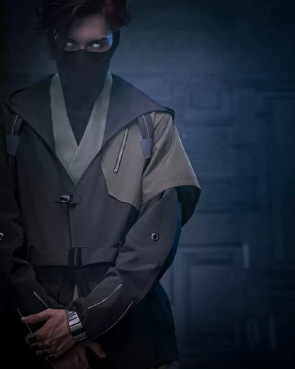 Veste Futuriste Shadow Blade -  esthétique ninja - Veste Futuriste Shadow Blade pour un style moderne