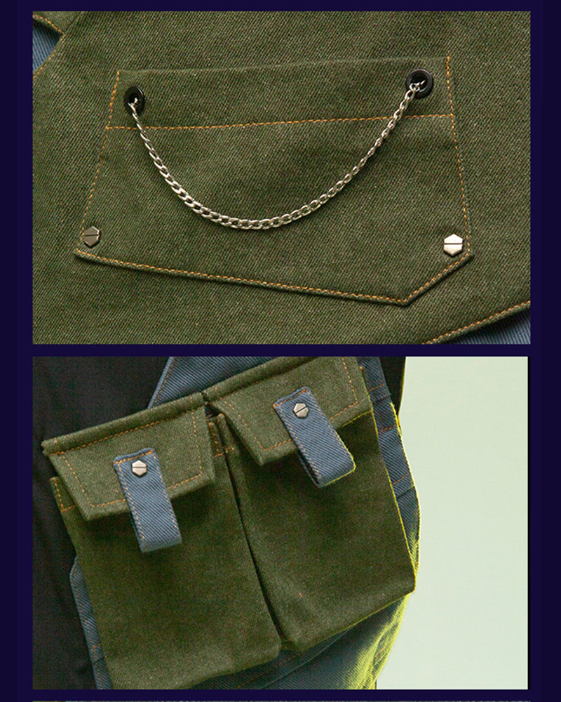 Veste Multi-Poche Haute Technologie -  veste inspirée du cyberpunk - Veste Multi-Poche Techwear Confortable et Futuriste