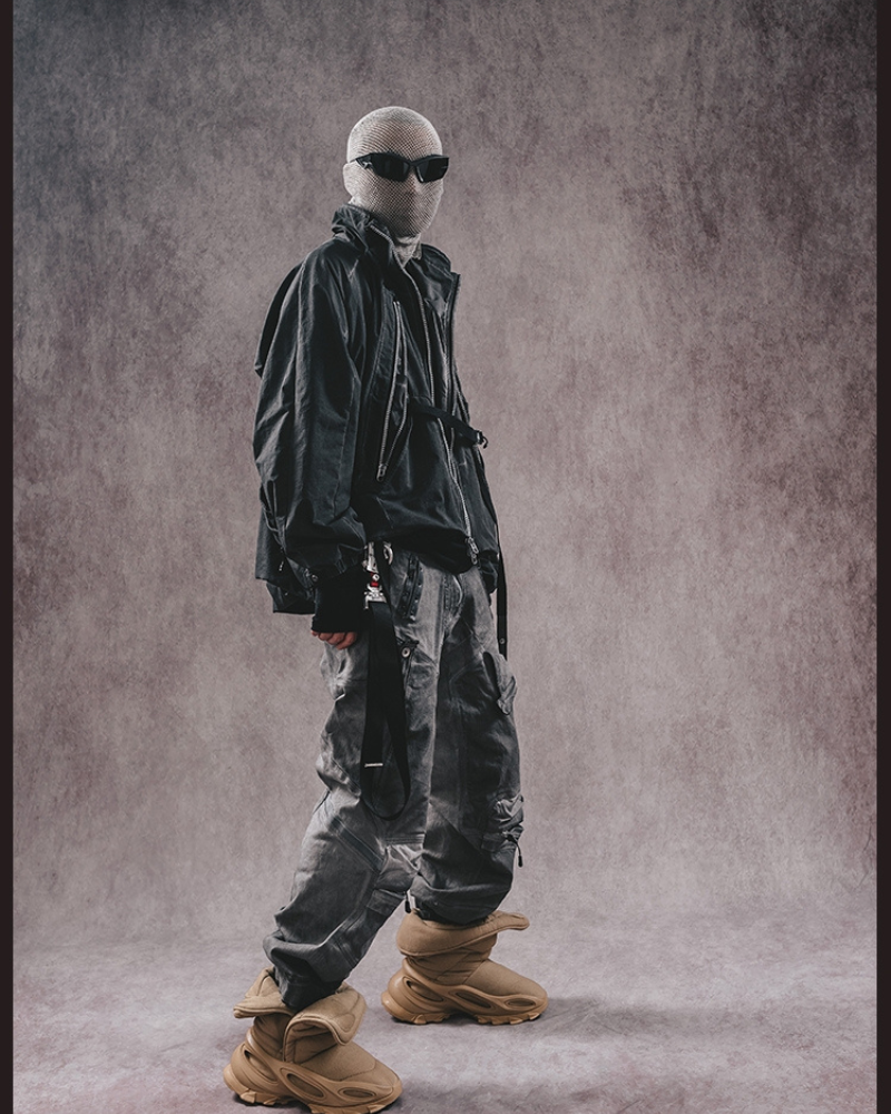 Veste à Poches Nostalgique en Couches -  poche fonctionnelle - Veste Nostalgique à Poches pour un Style Vintage