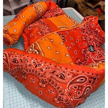 Veste Puffer Motif Bandana -  motif bandana - Veste Puffer Motif Bandana pour un Look Streetwear