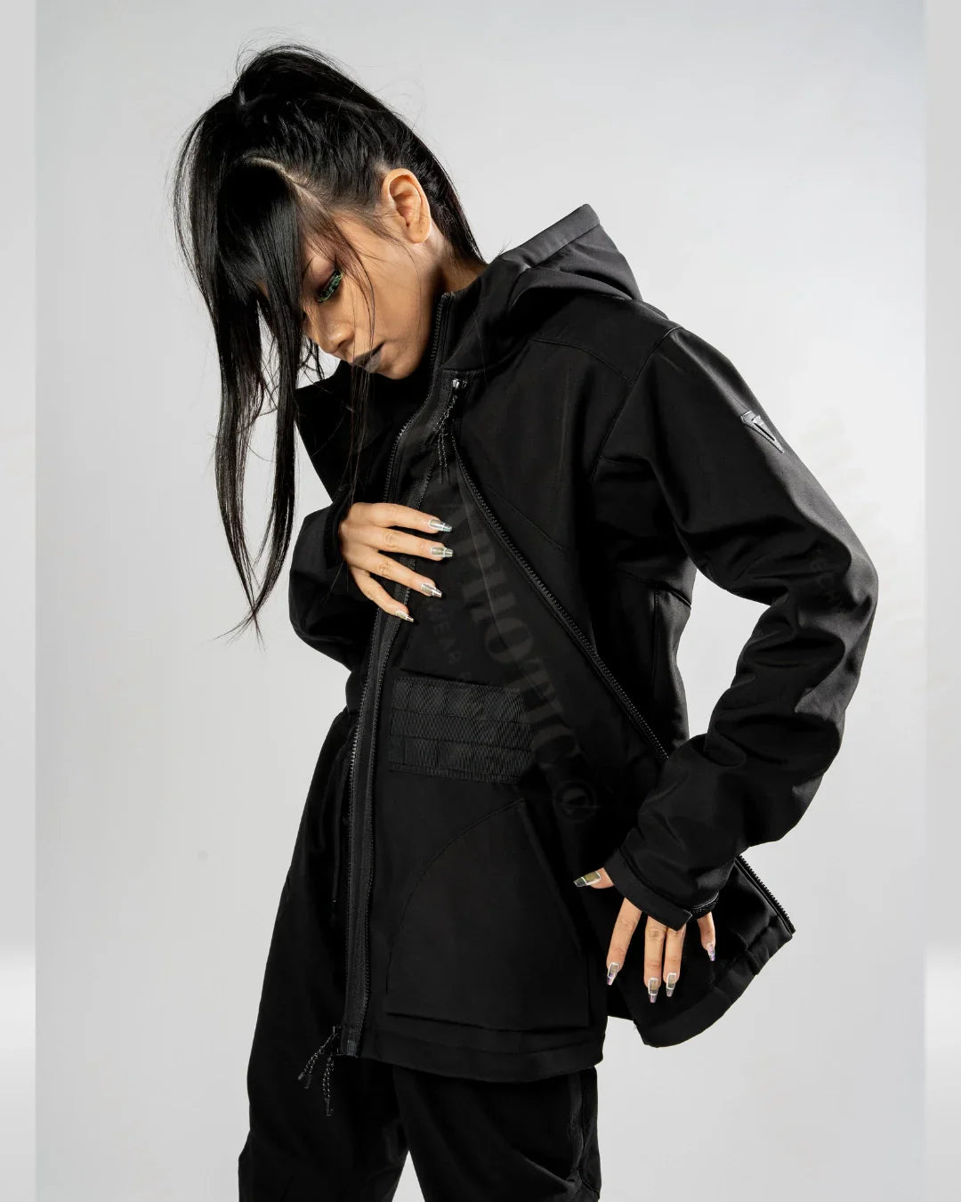 Veste Soft Shell Imperméable à Triple Zip -  capuche - Veste Soft Shell Imperméable avec Triple Zip pour Aventure