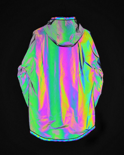 Veste Tech Réfléchissante Accrocheuse -  veste à capuche - Veste Techwear Réfléchissante pour un Style Urbain