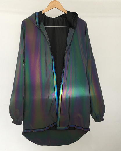 Veste Tech Réfléchissante Accrocheuse -  veste en polyester - Veste Techwear Réfléchissante pour un Style Urbain