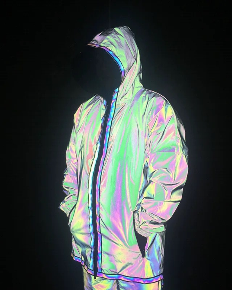 Veste Tech Réfléchissante Accrocheuse -  veste réfléchissante - Veste Techwear Réfléchissante pour un Style Urbain