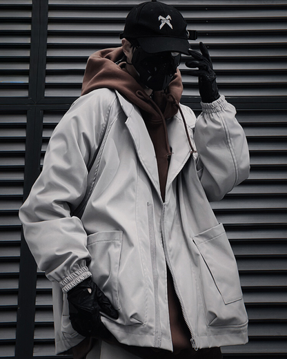 Veste Unisexe Chic Zippée -  griffé - Veste Unisexe Chic Zippée au style techwear moderne