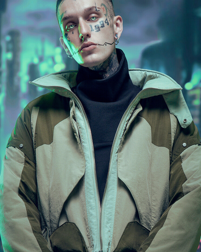 Veste Urbaine Futuriste de Hacker -  futuriste - Veste Urbaine Futuriste Inspirée par le Techwear