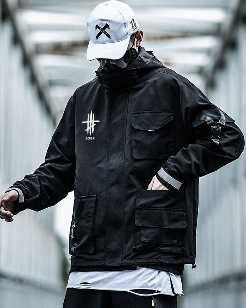 Veste Urbaine Tech Haute Visibilité -  techwear - Veste Urbaine Réfléchissante pour Plus de Visibilité