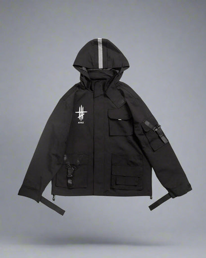 Veste Urbaine Tech Haute Visibilité -  veste à capuche réfléchissante - Veste Urbaine Réfléchissante pour Plus de Visibilité