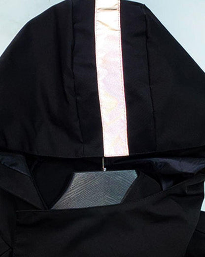 Veste Urbaine Tech Haute Visibilité -  veste noire - Veste Urbaine Réfléchissante pour Plus de Visibilité