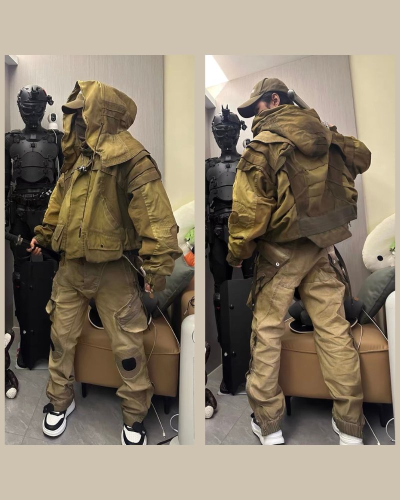 Veste Utilitaire Chic Lavée -  jaune gingembre - Veste Utilitaire Chic Lavée en Jaune Gingembre