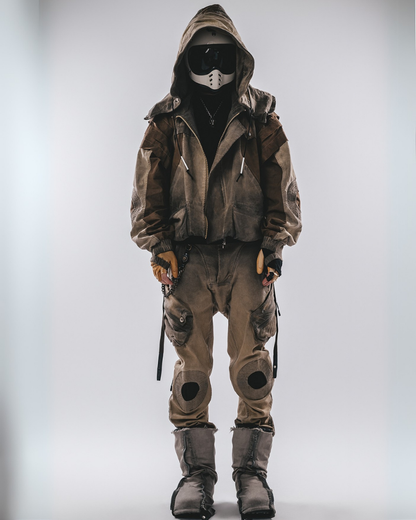 Veste Utilitaire Chic Lavée -  veste jaune - Veste Utilitaire Chic Lavée en Jaune Gingembre