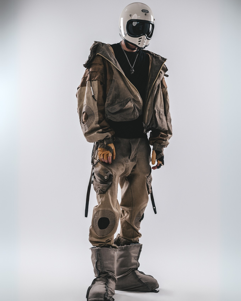 Veste Utilitaire Chic Lavée -  veste à la mode - Veste Utilitaire Chic Lavée en Jaune Gingembre