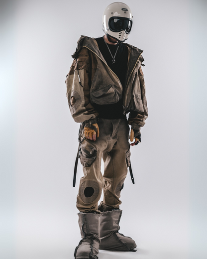 Veste Utilitaire Chic Lavée -  veste à la mode - Veste Utilitaire Chic Lavée en Jaune Gingembre