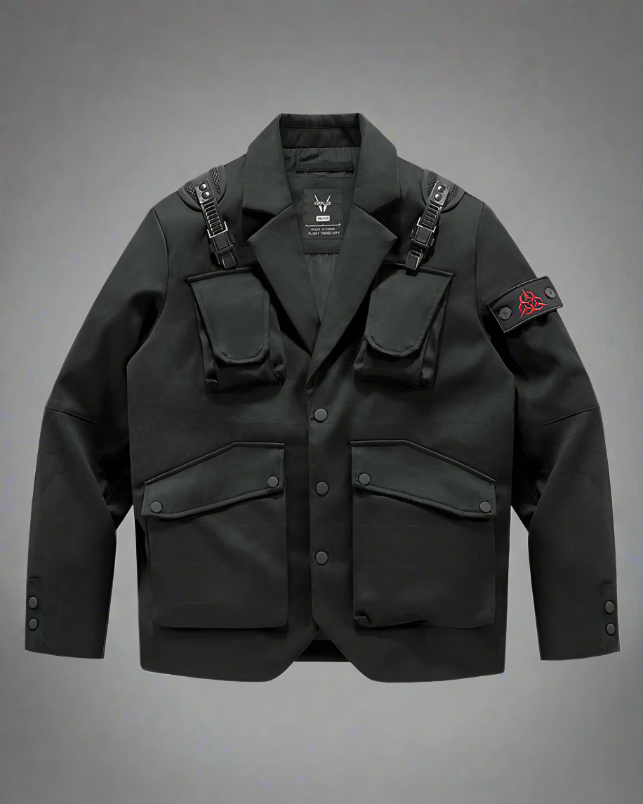 Veste Utility Chic à Multi-Poches - veste blazer classique - Veste Utility Chic à Multi-Poches pour un Style Pratique