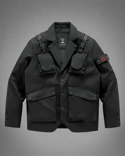 Veste Utility Chic à Multi-Poches - veste blazer classique - Veste Utility Chic à Multi-Poches pour un Style Pratique