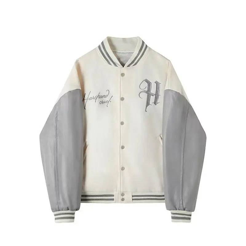 Veste Varsity Beige -  unisexe - Veste Varsity Beige élégante pour un style Y2K