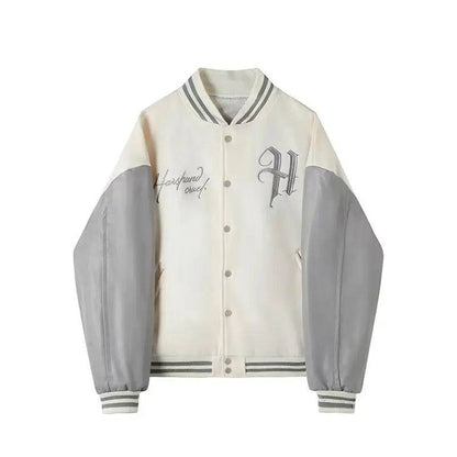 Veste Varsity Beige -  unisexe - Veste Varsity Beige élégante pour un style Y2K
