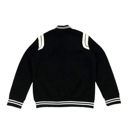 Veste Varsity Noir et Blanc -  veste années 2000 - Veste Varsity Noir et Blanc au style vintage