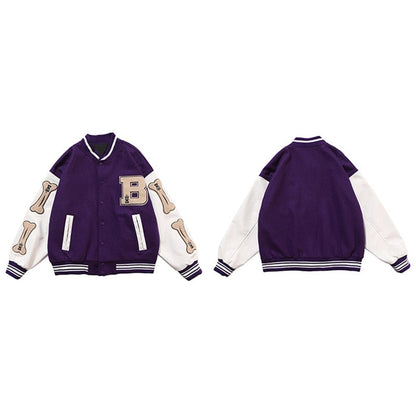 Veste Varsity Vintage -  style décontracté - Veste Varsity Vintage Unisexe pour le Style Streetwear