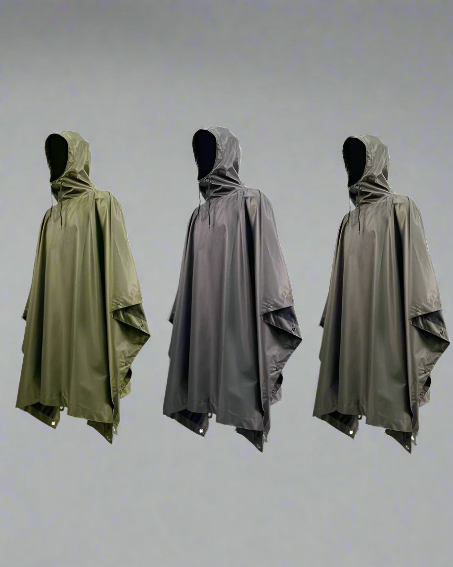 Vêtement de Pluie Ultime Toutes Saisons -  poncho techwear - Poncho de pluie techwear moderne pour toutes saisons