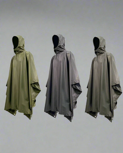 Vêtement de Pluie Ultime Toutes Saisons -  poncho techwear - Poncho de pluie techwear moderne pour toutes saisons