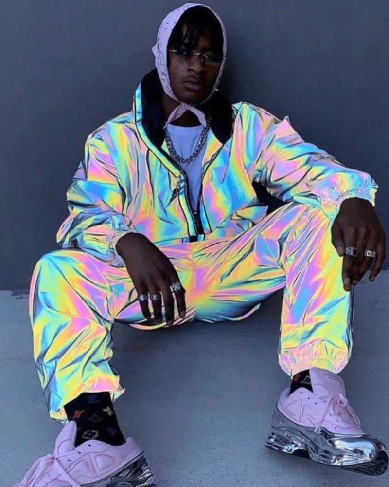 Vêtements de Sport Réfléchissants et Attrayants -  confort - Pantalons Réfléchissants Colorés pour Festivals et Rave