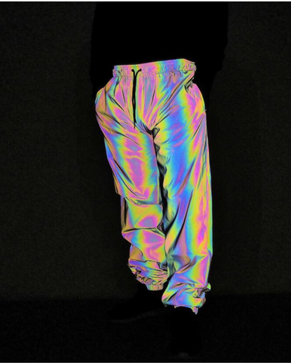 Vêtements de Sport Réfléchissants et Attrayants -  pantalons pour rave - Pantalons Réfléchissants Colorés pour Festivals et Rave