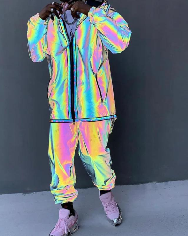 Vêtements de Sport Réfléchissants et Attrayants - vêtements de sport - Pantalons Réfléchissants Colorés pour Festivals et Rave