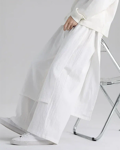 Pantalons Hakama Blanc Élégants