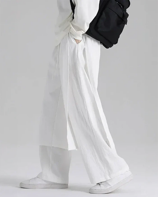 Pantalons Hakama Blanc Élégants