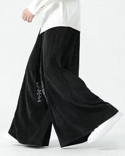 Pantalons en Velours Côtelé Large Chic