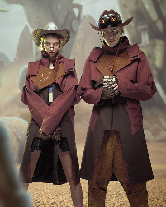 Manteau Trench en Jean Futuriste