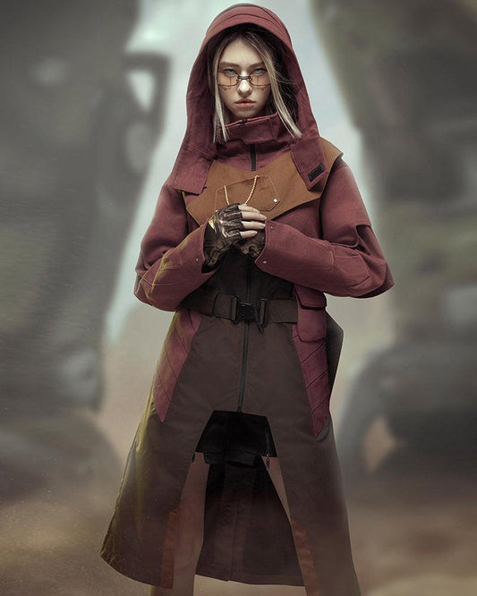 Manteau Trench en Jean Futuriste